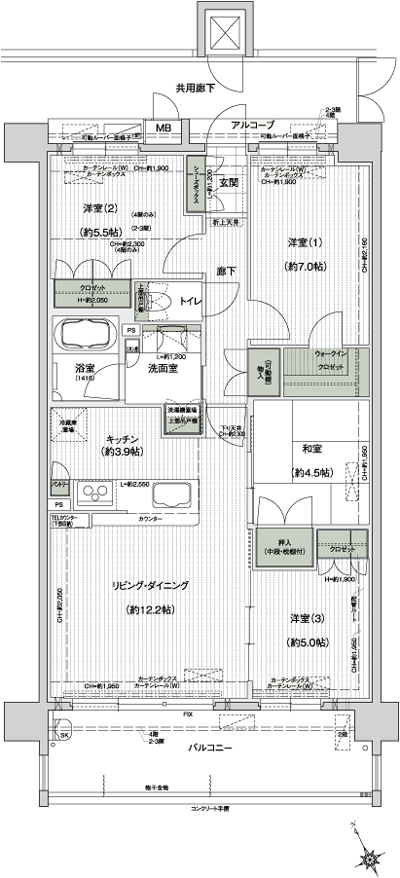 Floor: 4LDK, occupied area: 83.19 sq m, Price: 41.9 million yen