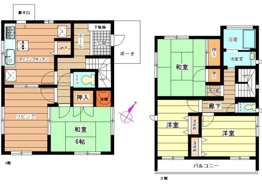 Floor plan. 26.7 million yen, 4LDK, Land area 285.65 sq m , Building area 102.41 sq m
