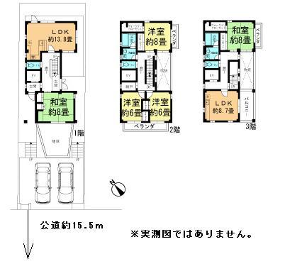 Floor plan. 47,800,000 yen, 5LDDKK, Land area 180 sq m , Building area 169.28 sq m