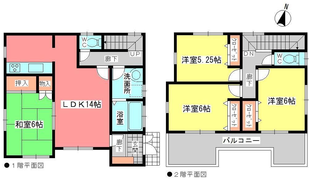 Floor plan. 31,880,000 yen, 4LDK, Land area 116.61 sq m , Building area 93.18 sq m