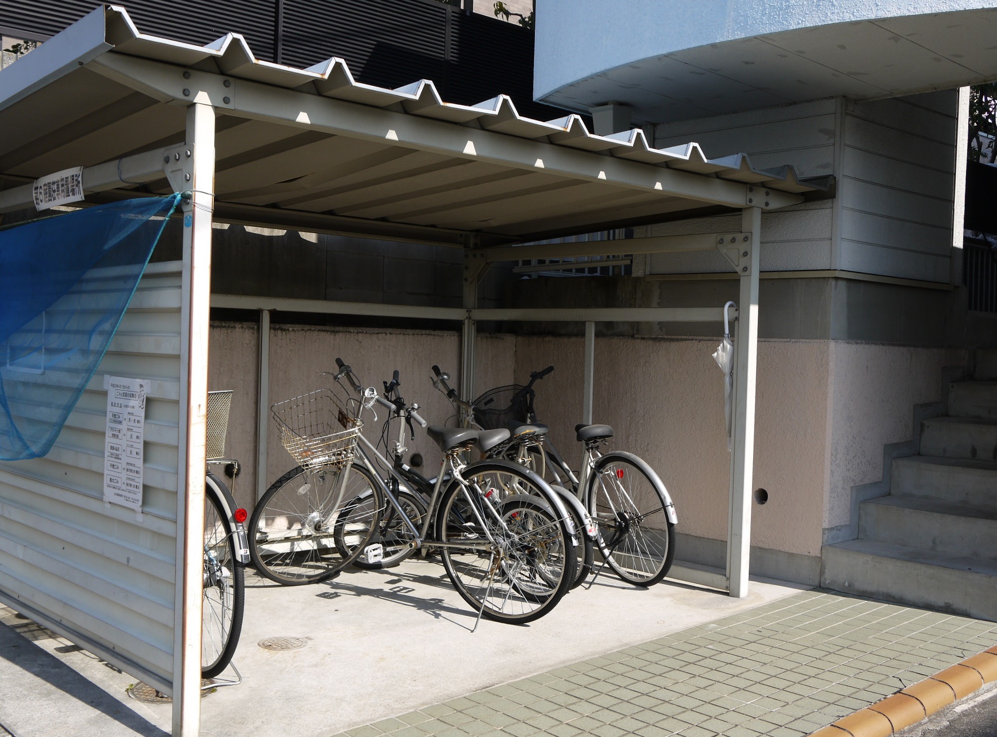 Other Equipment. Bicycle yard with roof