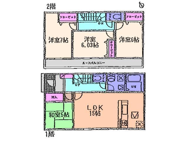 Floor plan. 33,900,000 yen, 4LDK, Land area 157.49 sq m , Building area 94 sq m