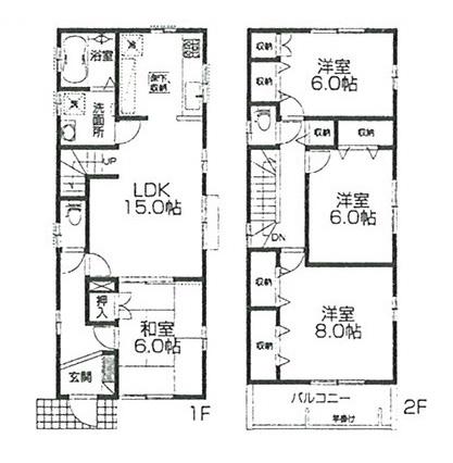 Floor plan. (No. 4), Price 33,300,000 yen, 4LDK, Land area 130.22 sq m , Building area 101.43 sq m