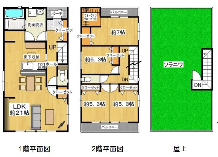 Floor plan. (C Building), Price 42,880,000 yen, 3LDK+S, Land area 142.48 sq m , Building area 115.93 sq m