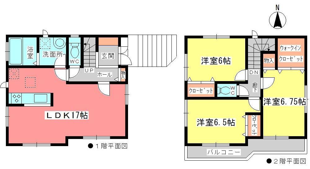 Floor plan. (1 Building), Price 28.8 million yen, 3LDK, Land area 113.04 sq m , Building area 88.61 sq m