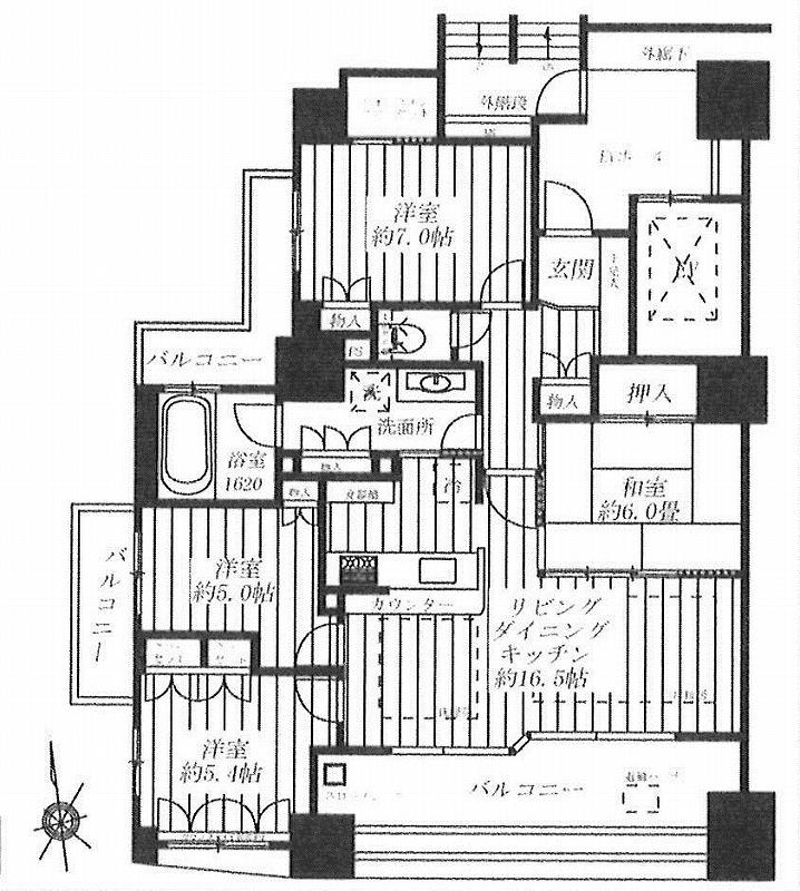 Floor plan. 4LDK, Price 44,900,000 yen, Footprint 94.8 sq m , Is 4LDK of balcony area 22.78 sq m southwest angle room.