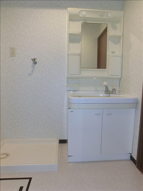 Washroom. Bathroom vanity ・ It is the Laundry Area ☆  ☆ 