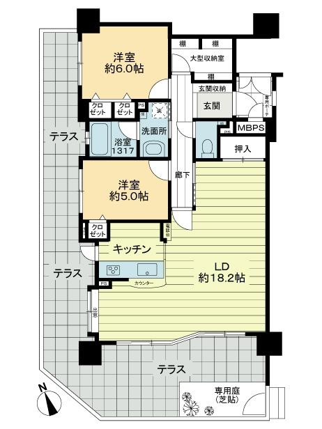 Floor plan. 3LDK, Price 18 million yen, Occupied area 75.83 sq m floor plan