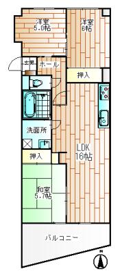 Floor plan. 3LDK, Price 12.5 million yen, Occupied area 69.97 sq m , Balcony area 14.68 sq m 3LDK All rooms renovation completed