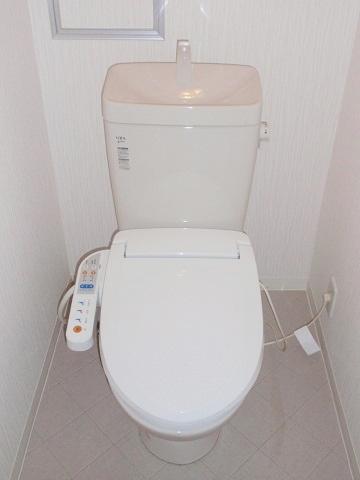 Toilet. Indoor (July 2013) Shooting Warm water washing toilet seat new already replaced