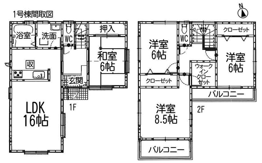 Floor plan. 34,900,000 yen, 4LDK, Land area 126.13 sq m , Building area 104.34 sq m