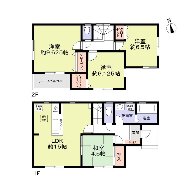 Floor plan. (3 Building), Price 33,500,000 yen, 4LDK, Land area 119.82 sq m , Building area 97.52 sq m