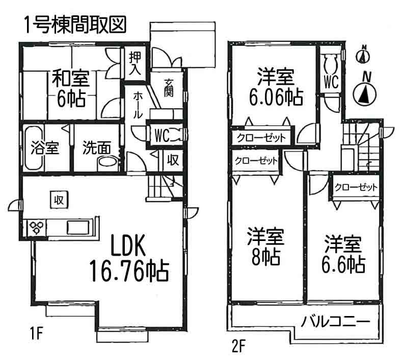 Floor plan. 37,800,000 yen, 4LDK, Land area 155.44 sq m , Building area 100.41 sq m