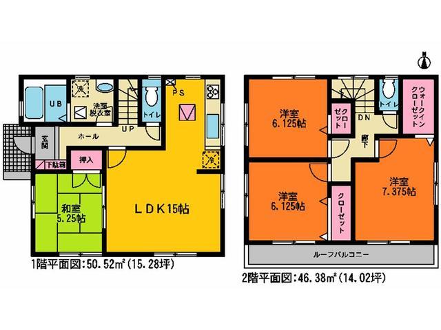 Floor plan. 26,800,000 yen, 4LDK, Land area 136.87 sq m , Building area 96.9 sq m