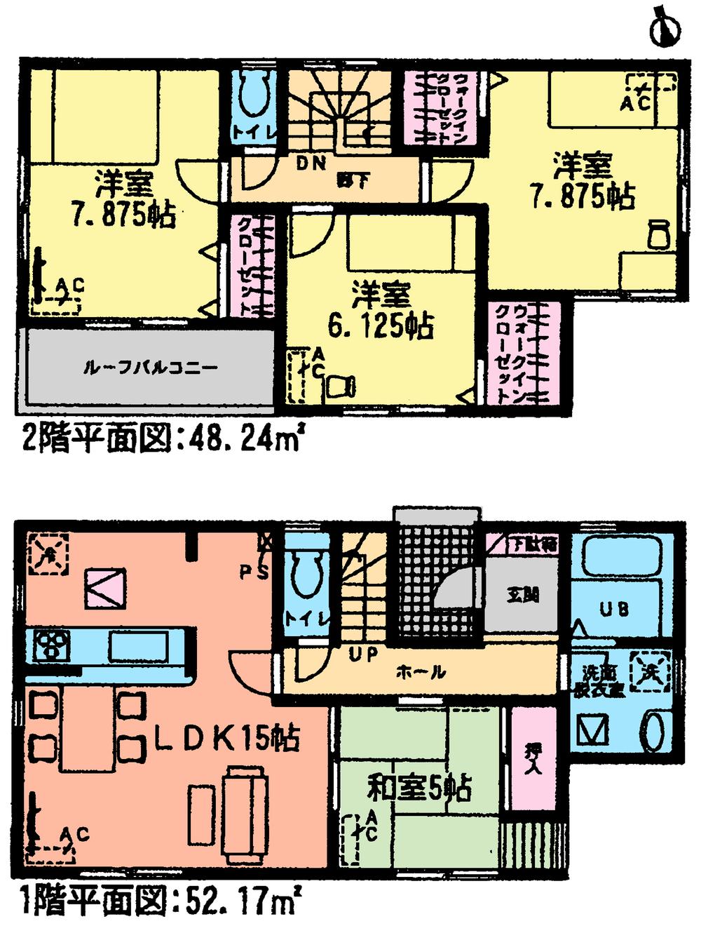 Floor plan. (4 Building), Price 31,900,000 yen, 4LDK, Land area 138.82 sq m , Building area 99.38 sq m