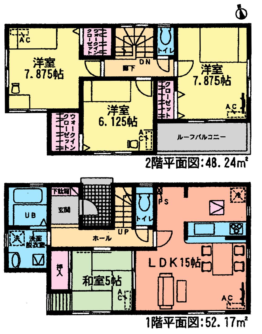 Floor plan. (6 Building), Price 31,900,000 yen, 4LDK, Land area 138.82 sq m , Building area 99.38 sq m