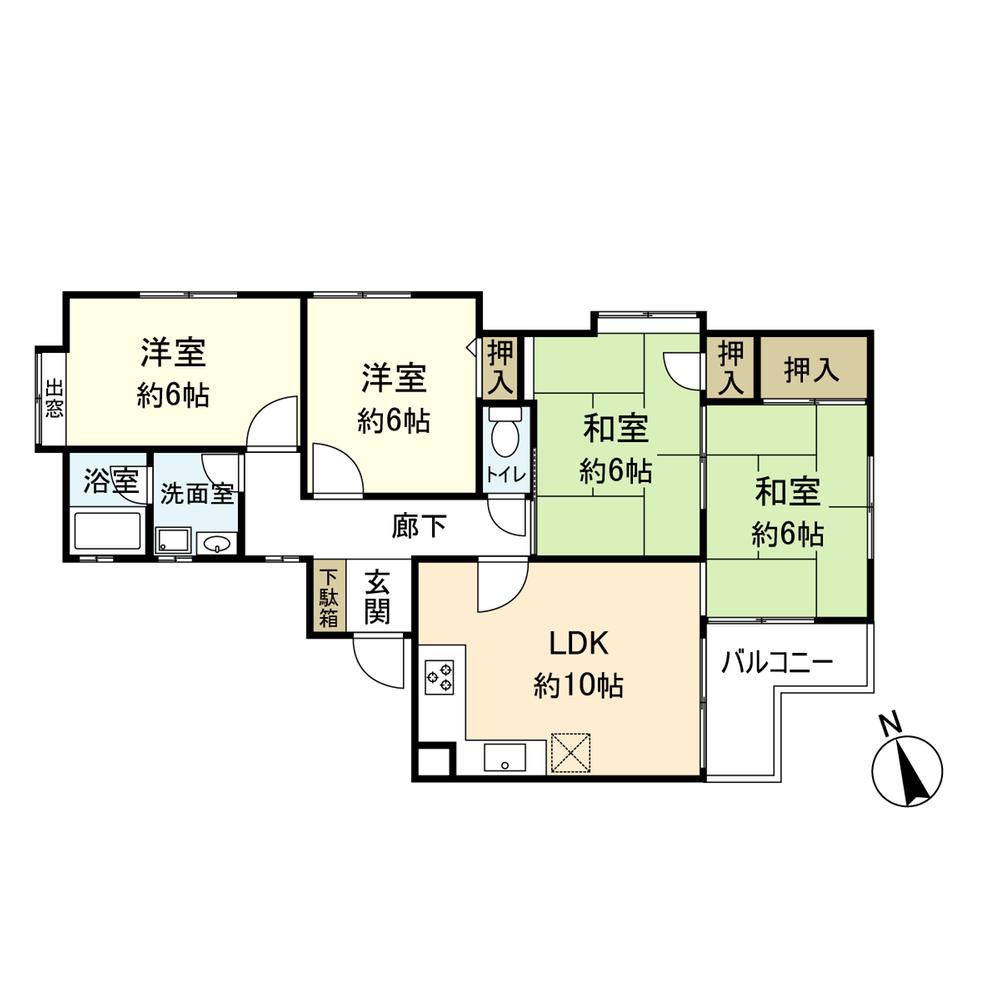 Floor plan. 4LDK, Price 10.3 million yen, Occupied area 67.72 sq m