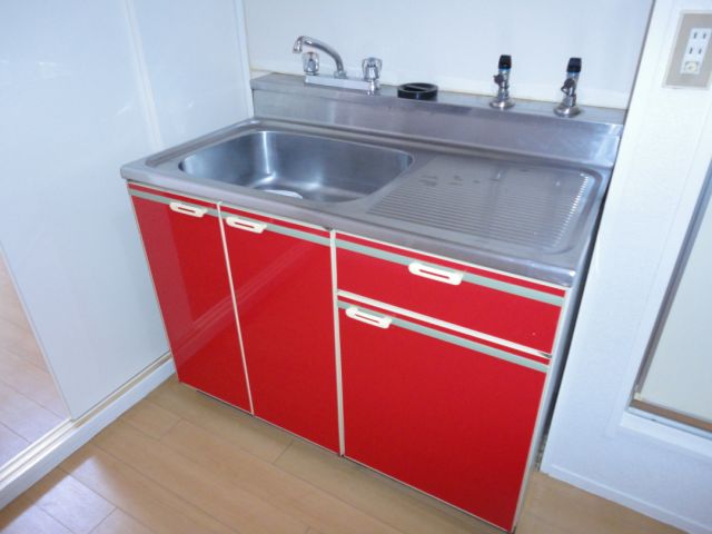 Kitchen. Red cute kitchen