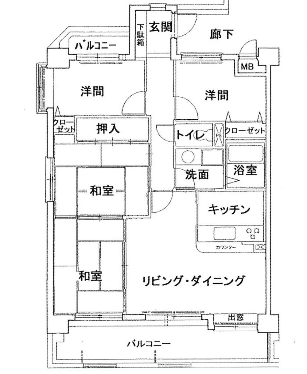 Floor plan. 4LDK, Price 15 million yen, Occupied area 78.31 sq m , Balcony area 16.82 sq m