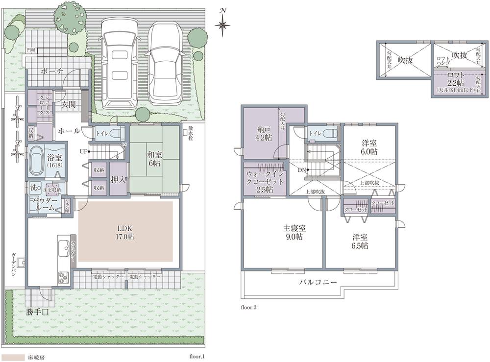 Floor plan. (94 No. land), Price 50,950,000 yen, 4LDK, Land area 173.56 sq m , Building area 123.39 sq m
