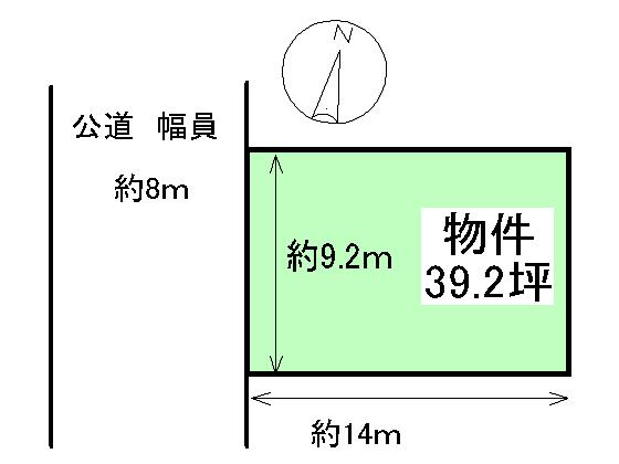 Compartment figure. Land price 24.5 million yen, Land area 129.65 sq m