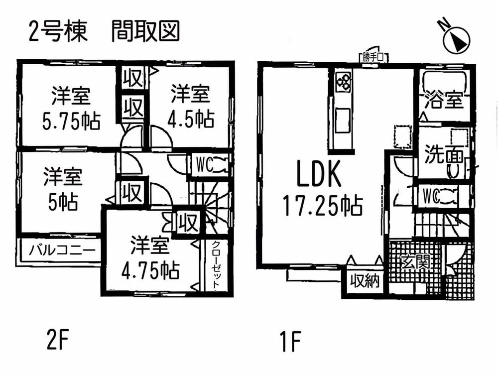Floor plan. (2), Price 26,800,000 yen, 4LDK, Land area 107.16 sq m , Building area 90.27 sq m