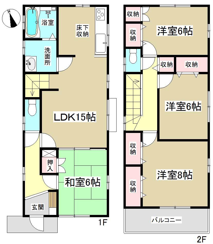 Floor plan. 33,300,000 yen, 4LDK, Land area 130.22 sq m , Building area 101.43 sq m