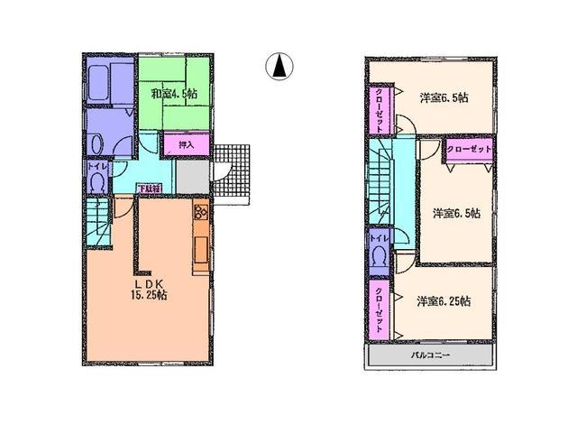 Floor plan. 28,900,000 yen, 4LDK, Land area 127.12 sq m , Building area 95.24 sq m