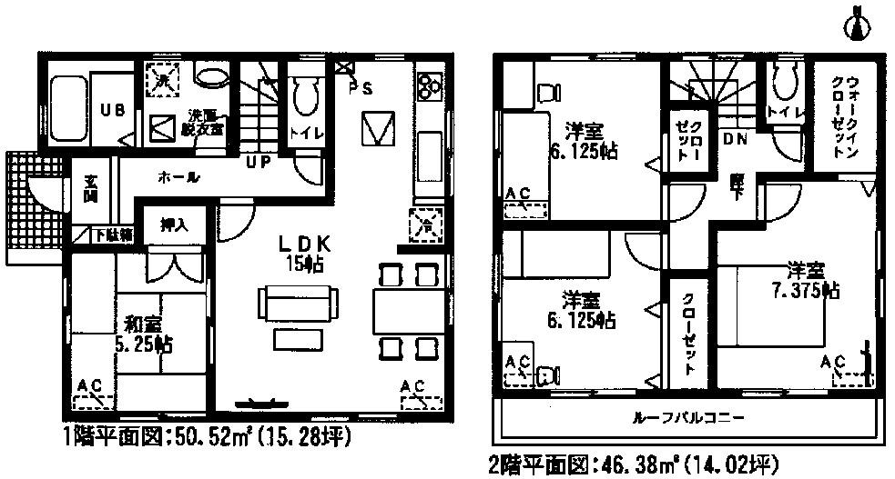 Floor plan. 26,800,000 yen, 4LDK, Land area 136.87 sq m , Building area 96.9 sq m