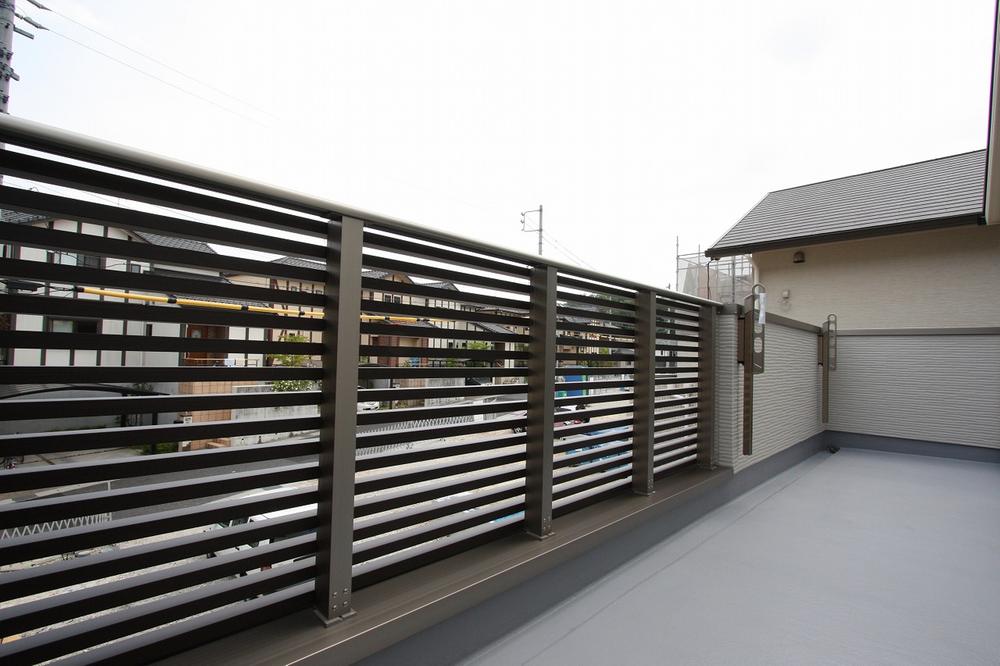 Balcony. Louver will highlight the design of appearance.
