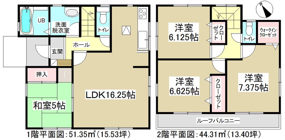 Floor plan. (3 Building), Price 32,800,000 yen, 4LDK, Land area 160.48 sq m , Building area 95.66 sq m