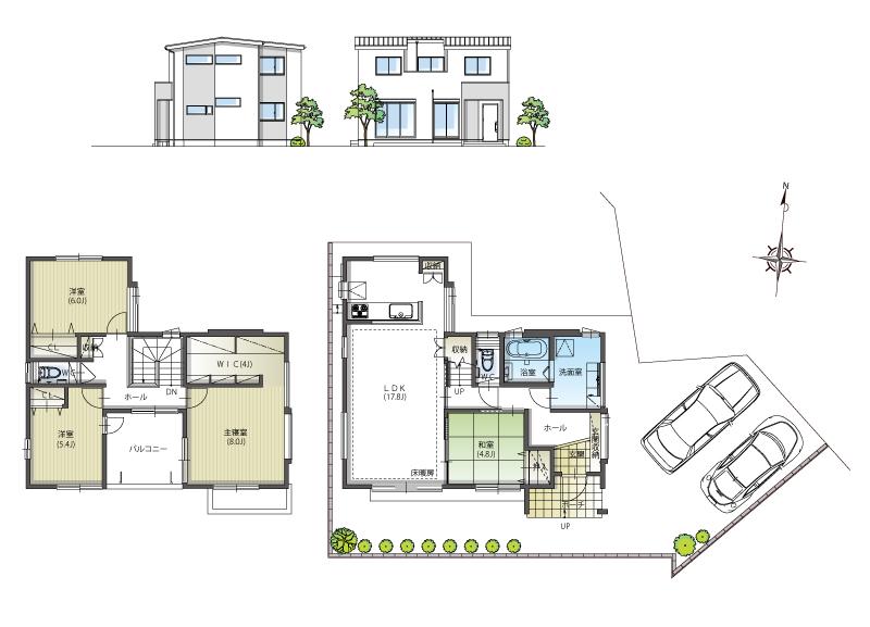 Floor plan. (A), Price 36,800,000 yen, 4LDK, Land area 146.3 sq m , Building area 112.45 sq m