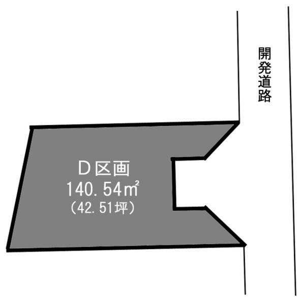 Compartment figure. Land price 14.3 million yen, Land area 140.54 sq m