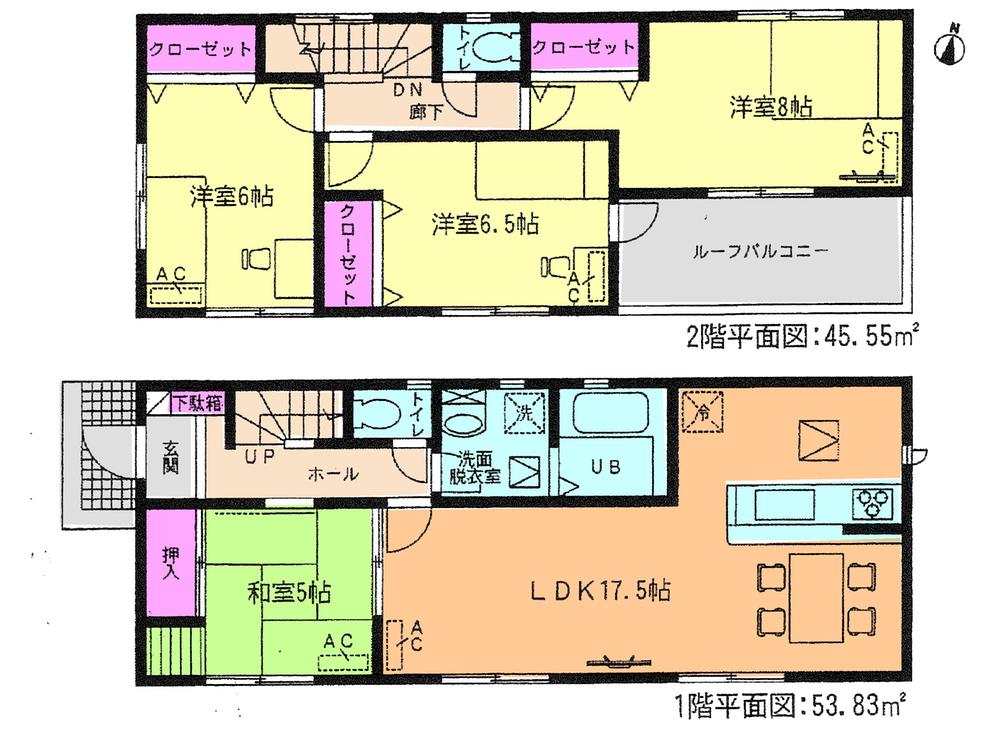 Floor plan. (1 Building), Price 22,800,000 yen, 4LDK, Land area 169.29 sq m , Building area 99.38 sq m