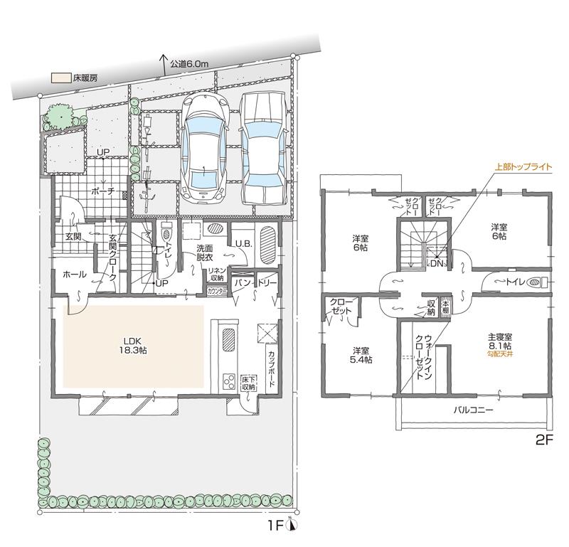 Floor plan. (C Building), Price 32,800,000 yen, 4LDK+2S, Land area 146.82 sq m , Building area 111.81 sq m