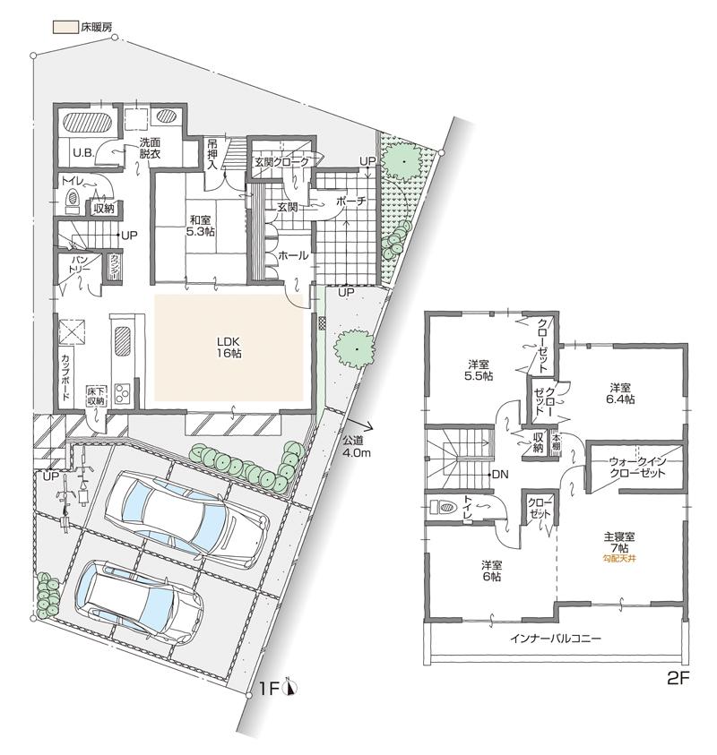 Floor plan. (G Building), Price 34,500,000 yen, 5LDK+2S, Land area 149.86 sq m , Building area 118.1 sq m