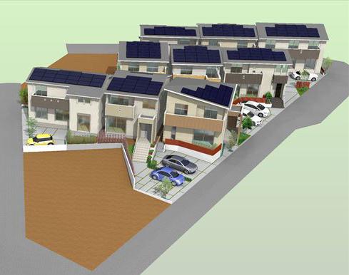 Rendering (appearance). Row appearance image ※ EFHJ building sales contract already