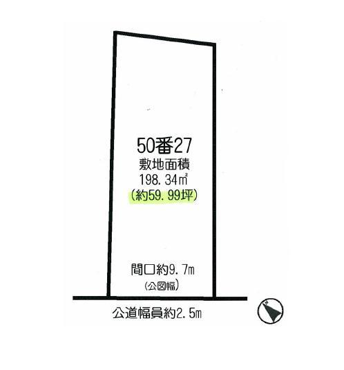 Compartment figure. Land price 12 million yen, Land area 198.34 sq m