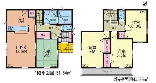 Floor plan. Price 19.9 million yen, 4LDK, Land area 205.34 sq m , Building area 97.2 sq m