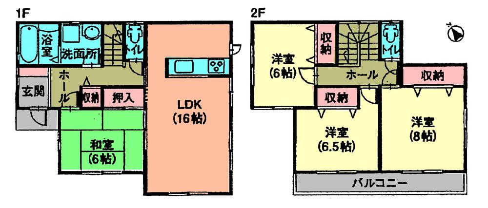 Floor plan. (3 Building), Price 26,800,000 yen, 4LDK, Land area 137.78 sq m , Building area 104.34 sq m