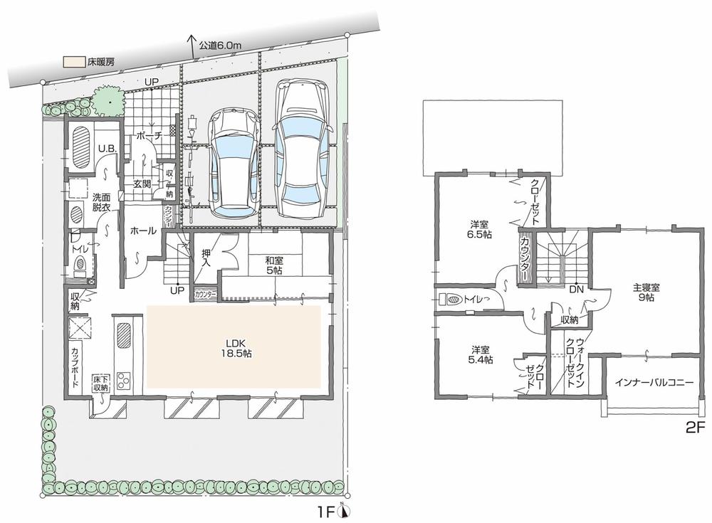 Floor plan. 31,800,000 yen, 4LDK, Land area 142.09 sq m , Building area 107.45 sq m B Building