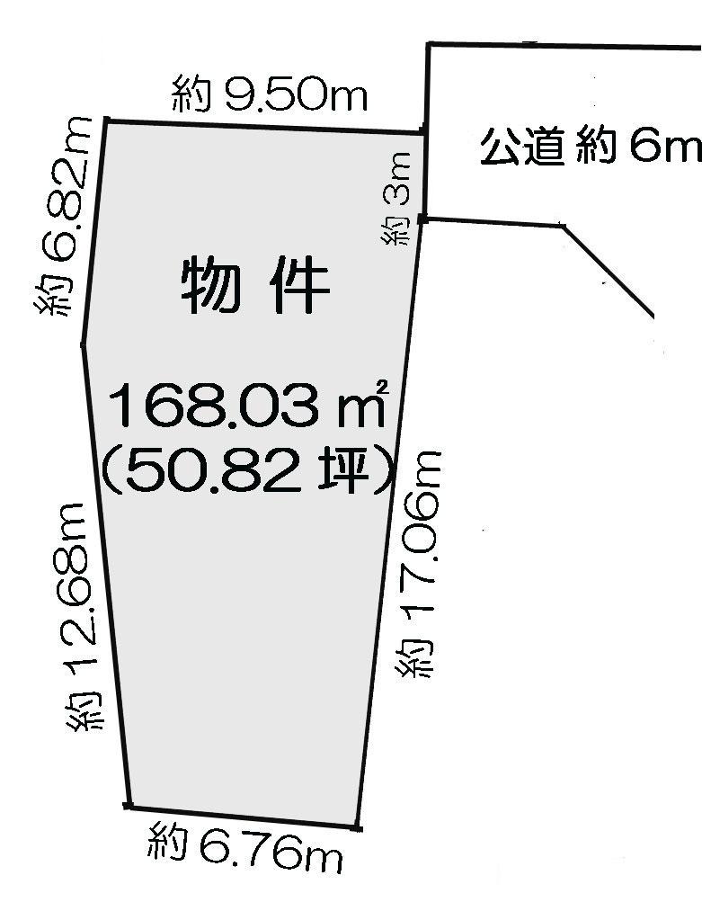 Compartment figure. Land price 18,290,000 yen, Land area 168.03 sq m