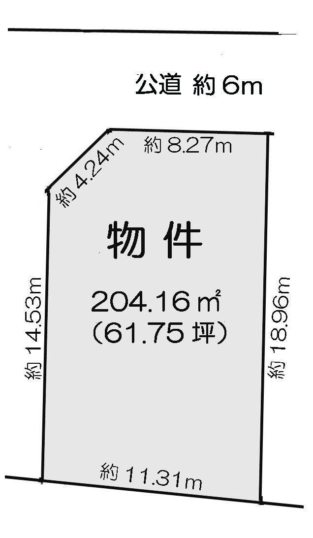 Compartment figure. Land price 23,460,000 yen, Land area 204.16 sq m
