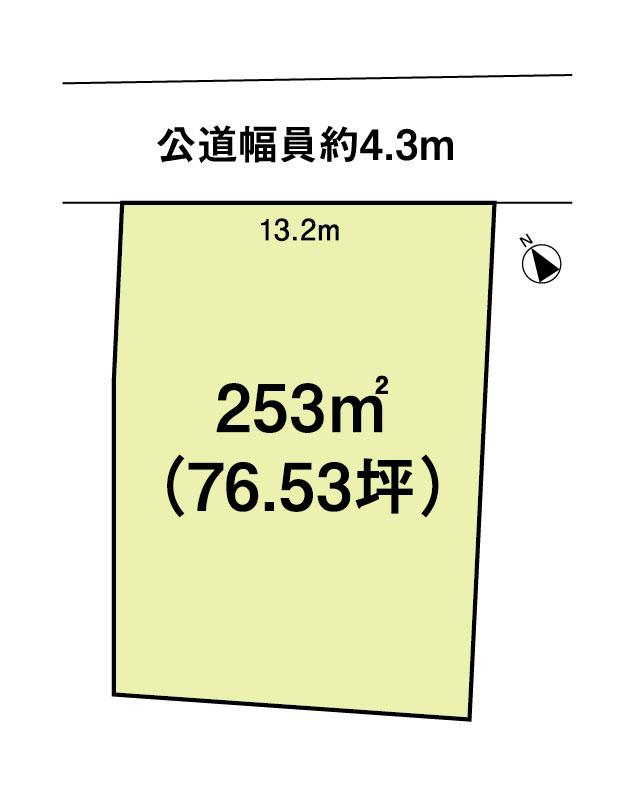 Compartment figure. Land price 18.5 million yen, Land area 253 sq m