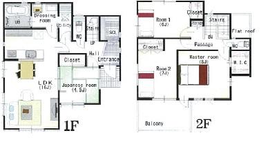 Floor plan. (1 Building), Price 30.5 million yen, 4LDK, Land area 180.77 sq m , Building area 102.47 sq m
