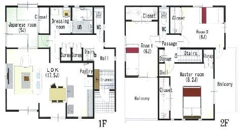 Floor plan. (3 Building), Price 28.5 million yen, 4LDK, Land area 237.22 sq m , Building area 104.9 sq m