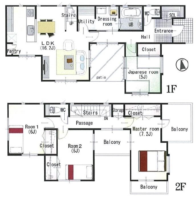 Floor plan. (4 Building), Price 29,800,000 yen, 4LDK, Land area 182.71 sq m , Building area 104.09 sq m