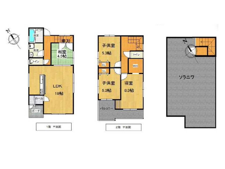 Floor plan. 30,880,000 yen, 4LDK, Land area 126.03 sq m , Building area 110.14 sq m