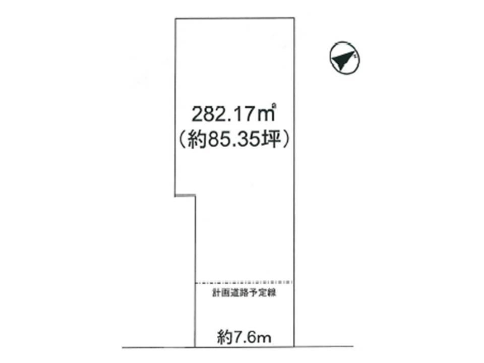 Compartment figure. Land price 17 million yen, Land area 282.17 sq m