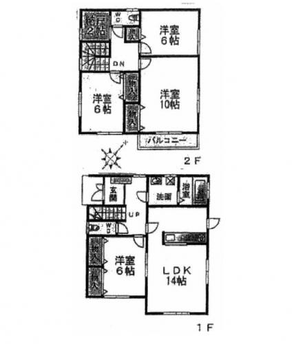 Floor plan. 31 million yen, 4LDK, Land area 165.53 sq m , Building area 107.64 sq m